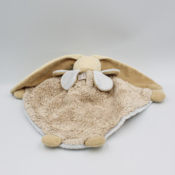 Doudou plat lapin rose blanc rayé PETIT BATEAU