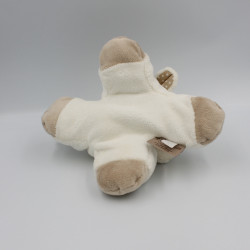 Doudou mouton blanc beige foulard pois NATTOU 20 cm