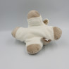 Doudou mouton blanc beige foulard pois NATTOU 20 cm