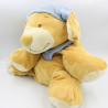 Grand doudou chien beige bonnet bleu NOUKIE'S