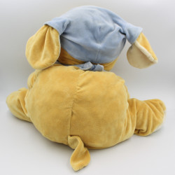 Grand doudou chien beige bonnet bleu NOUKIE'S