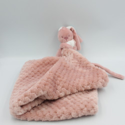 Doudou lapin rose blanc couverture Lapidou NATTOU