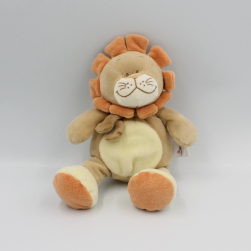 Doudou lion mane BENGY orange 30 cm - SOS blanket