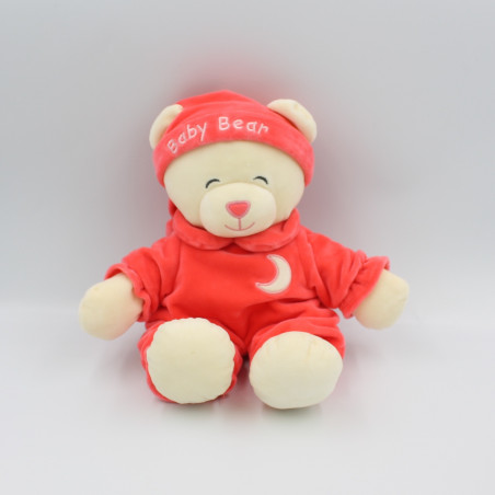 Doudou ours Baby Bear rouge rose GIPSY