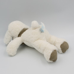 Doudou chien mouton blanc bandanas gris TEX BABY