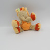 Doudou éléphant beige orange rouge DOUKIDOU