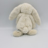 Doudou peluche lapin blanc écru nez rose JELLYCAT