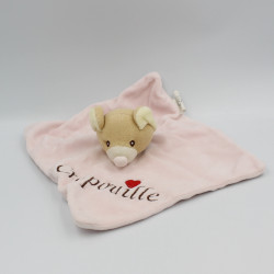 Doudou plat souris rose...