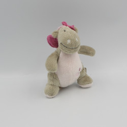 Petit Doudou dragon gris rose Victoria et Lucie NOUKIE'S