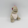 Petit Doudou dragon gris rose Victoria et Lucie NOUKIE'S