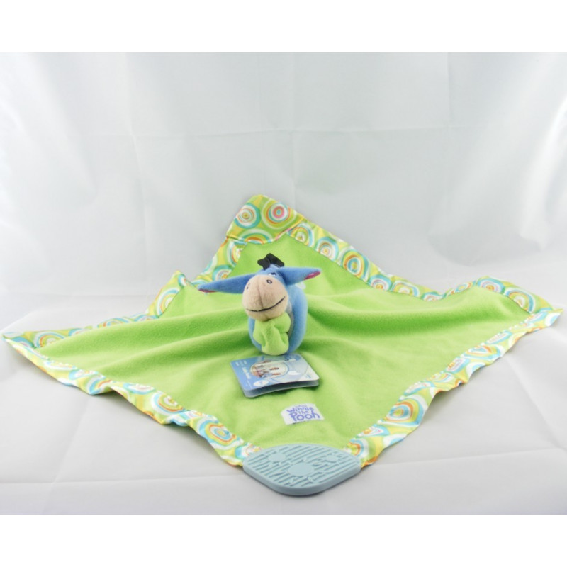 Doudou plat couverture rose satin Lumpy l'éléphant Winnie Disney