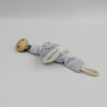 Doudou attache tétine crocodile bleu Bill NOUKIE'S