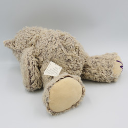 Peluche ours beige marron noeud carreaux MARIONNAUD