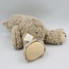 Peluche ours beige marron noeud carreaux MARIONNAUD