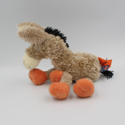 Doudou peluche ane beige orange TRUDI