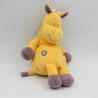 Doudou vache girafe jaune coeur violet INFLUX