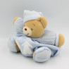 u patapouf ours bleu laine enfant KALOO 25 cm