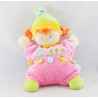Doudou plat lutin fille rose avion arbres NICOTOY