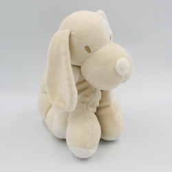 Doudou chien beige blanc SUCRE D'ORGE