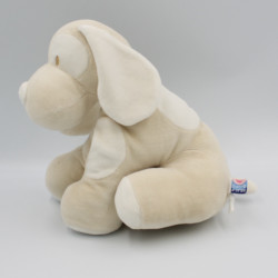 Doudou chien beige blanc SUCRE D'ORGE