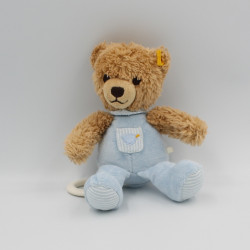 Doudou musical ours marron bleu STEIFF