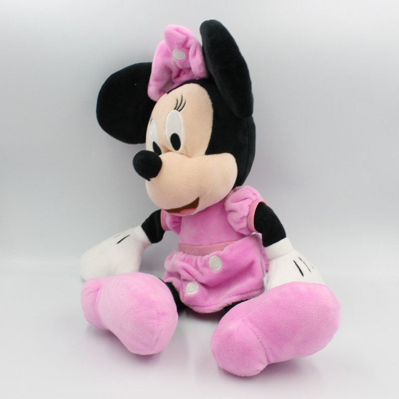 Disney Store Peluche Minnie Mouse de Taille Moyenne, 45 cm / 17,  Personnage Iconique en Peluche en Robe Rose à Pois, nœud et  caractéristiques emblématiques brodées, Convient à Tous Les âges. 