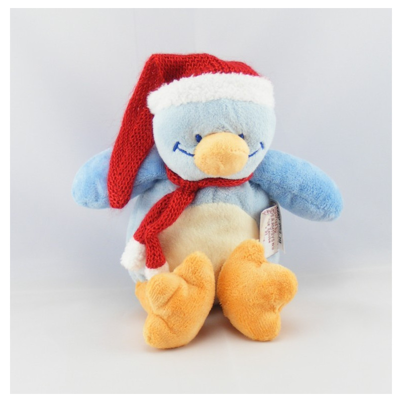 Doudou pingouin bonnet rouge BENGY