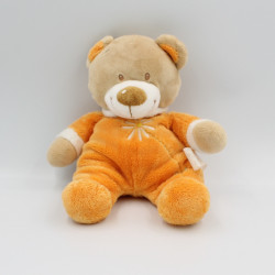 Doudou ours beige orange fleur NICOTOY