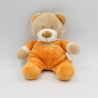 Doudou ours beige orange fleur NICOTOY