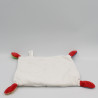 Doudou plat carré ours oiseau blanc gris bleu vert orange rouge NICOTOY