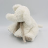 Doudou et compagnie éléphant blanc taupe beige 24 cm