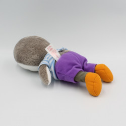 Doudou Tchoupi bleu rayé violet JEMINI