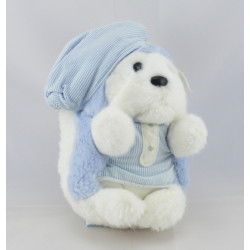 Doudou hérisson bleu gilet TARTINE ET CHOCOLAT 