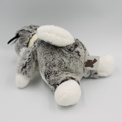 Doudou peluche loup chien gris blanc Le Corbier CMP