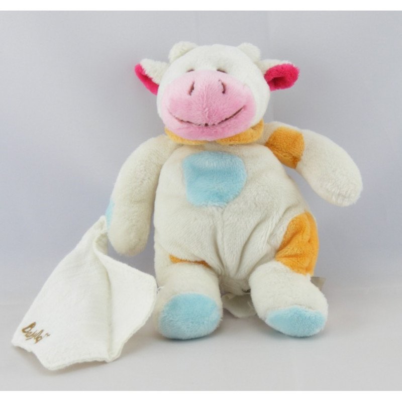 Doudou vache rose avec mouchoir BABY NAT