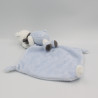Doudou ours blanc bleu gris Sweet Dreams mouchoir MOTS D'ENFANTS
