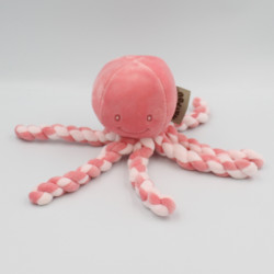 Doudou pieuvre poulpe rose laine Octopus NATTOU