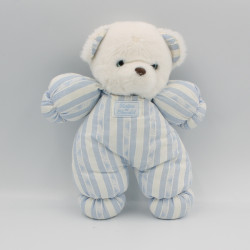 DOUDOU OURS BLANC RAYÉ BLEU TARTINE