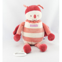 Doudou range pyjama abeille papillon rouge SUCRE D'ORGE