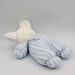 Doudou souris blanc rayé bleu TARTINE ET CHOCOLAT