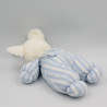 Doudou souris blanc rayé bleu TARTINE ET CHOCOLAT