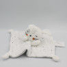 Doudou plat lapin blanc gris pois SIPLEC