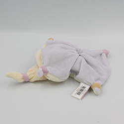 Doudou et compagnie plat ours blanc écru rose mauve