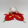 Doudou plat souris rouge fruits NICOTOY