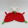 Doudou plat souris rouge fruits NICOTOY