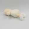 Doudou ours blanc écru jaune gris étoiles TOM & ZOE