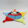 Doudou plat étoile ours bleu rouge jaune vert NICOTOY