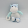 Doudou hippopotame blanc bleu étoile TOM & ZOE