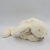 Doudou et compagnie lapin blanc gris beige taupe tout doux Bonbon 32 cm
