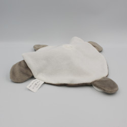 Doudou plat chouette hibou gris blanc LEONIE'S FRANCE